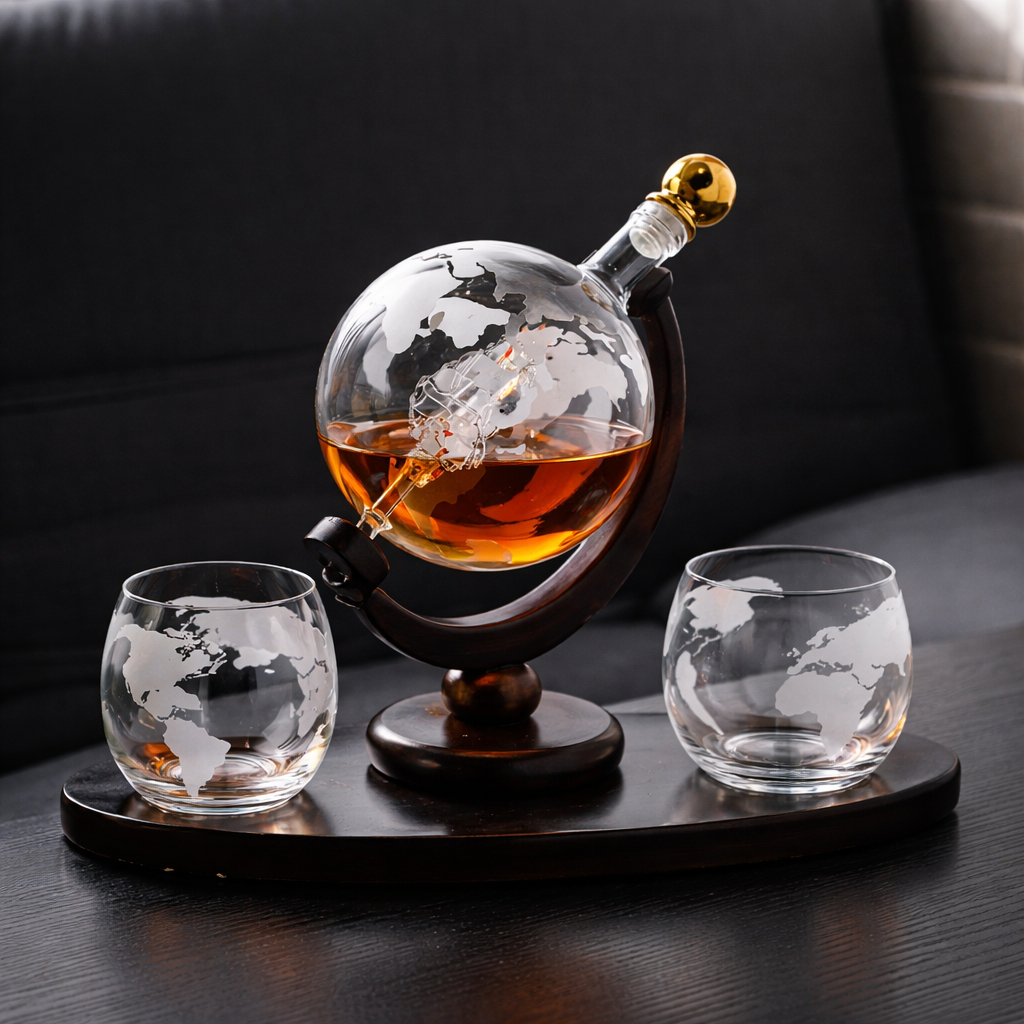 Whisky Decanteerder - Wereldkaart Editie