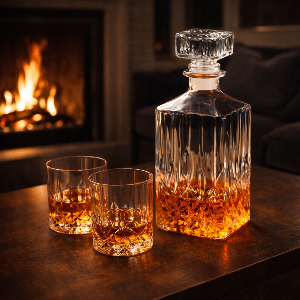 Whisky Decanteerfles - Set met Fles en Glazen